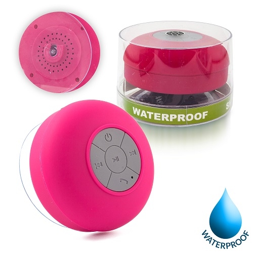 Mini reproduktor Bluetooth, voděodolný, barva růžová