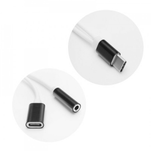 Adaptér HF/audio + nabíjení USB Typ C barva černá