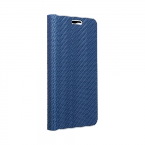Pouzdro LUNA Book iPhone 7, 8, SE 2020 barva modrá carbon