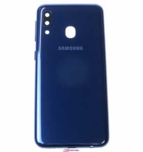 Samsung A202 Galaxy A20e kryt baterie + sklíčko kamery blue