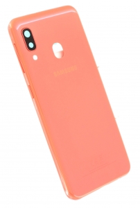 Samsung A202 Galaxy A20e kryt baterie + sklíčko kamery coral (orange)