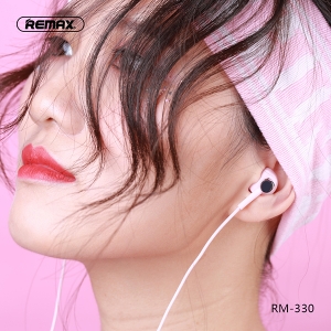 Hands Free REMAX RM-330 3,5 mm jack, barva růžová