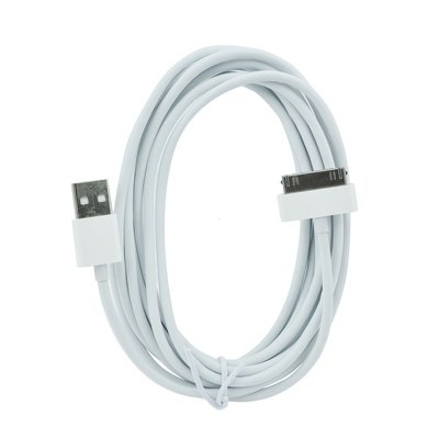Datový kabel iPhone 3G, 3GS, 4, 4S barva bílá - 2 metry