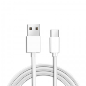 Datový kabel USB A na USB C, délka 1m, barva bílá (8mm konektor)