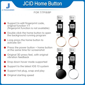 Flex iPhone 7, 7P, 8, 8P, SE2020, SE2022 UNIVERSAL JCID HOME Button black