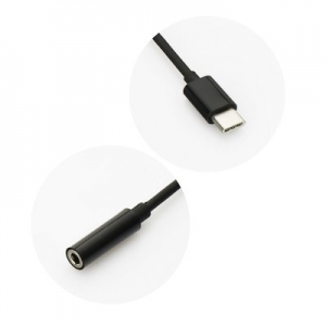 Adaptér USB Typ C  3,5mm hnízdo, barva černá