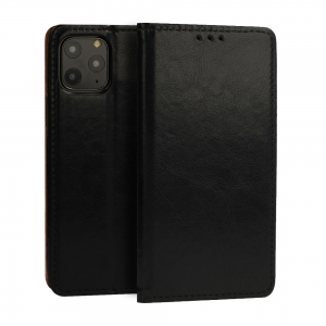 Pouzdro Book Leather Special iPhone 12, 12 Pro (6,1), barva černá