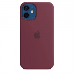 Silicone Case iPhone 12 PRO MAX Plum (blistr) - MagSafe