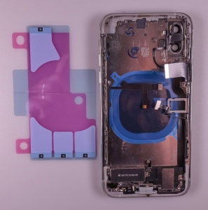 Kryt baterie + střední iPhone XS  silver/white - OSAZENÝ