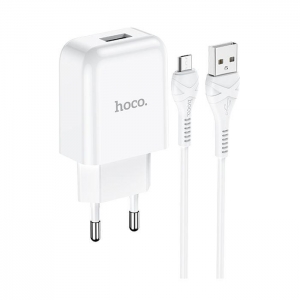 Cestovní nabíječ HOCO N2 Vigour Micro USB 2A, barva bílá