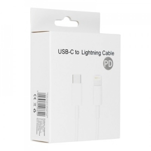 Datový kabel USB TYP C / Lightning 8-pin PD 18W 2A, barva bílá BOX