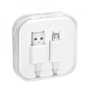 Datový kabel micro USB barva bílá, BOX