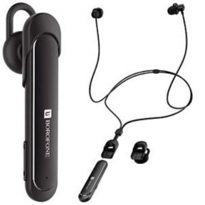 Bluetooth headset BOROFONE BE10, Bluetooth + HF, barva černá