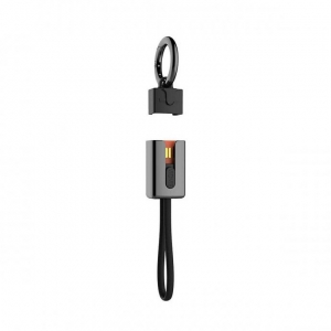 Datový kabel VIDVIE keychain Lightning, 15cm barva černá