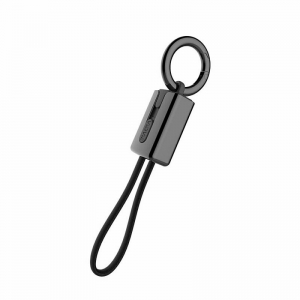 Datový kabel VIDVIE keychain Lightning, 15cm barva černá