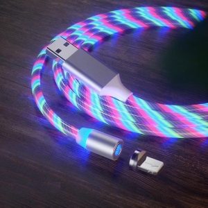 Datový kabel X-CABLE svítící 3v1 (lightning, micro USB, TYP-C) barva tříbarevný
