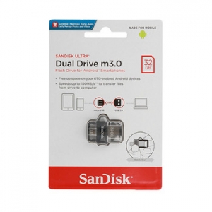 USB Flash Disk (PenDrive) SANDISK ULTRA DUAL DRIVE 32GB USB 3.0 150MB/s - Micro USB