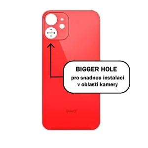 Kryt baterie iPhone 12 mini red - Bigger Hole