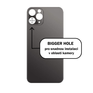 Kryt baterie iPhone 12 PRO MAX black - Bigger Hole