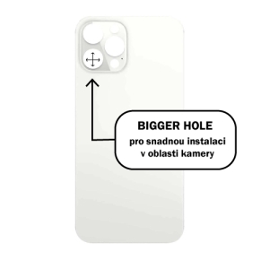 Kryt baterie iPhone 12 PRO MAX silver - Bigger Hole