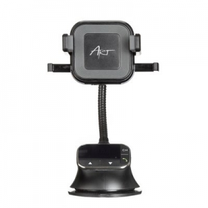 Držák do auta ART 4v1 (hands-free sada, 10W indukční / bezdrátová nabíječka, FM vysílač), barva černá