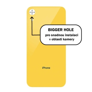 Kryt baterie iPhone XR yellow - Bigger Hole