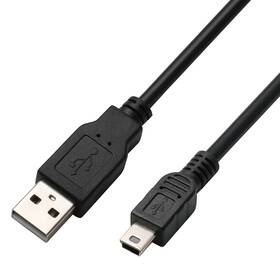 Datový kabel mini USB, barva černá (DKE-2) - 2 metry