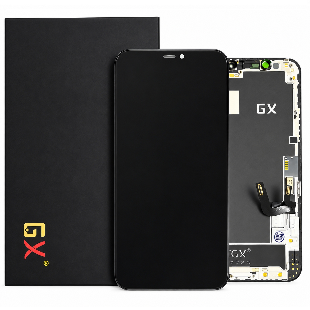 Dotyková deska iPhone 12 , 12 PRO + LCD black - OLED GX HARD