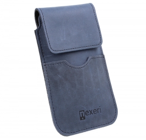 Pouzdro na opasek Nexeri Flap Leather, modrá kůže, velikost iPhone 6, 7, 8, SE 2020