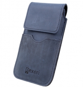 Pouzdro na opasek Nexeri Flap Leather, modrá kůže, velikost iPhone 6, 7, 8, SE 2020