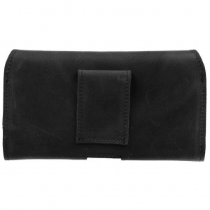 Pouzdro na opasek Nexeri Crazy 3D Leather, černá kůže, velikost iPhone 5, 5S, SE, 12 mini