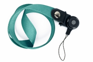 Šňůrka na mobilní telefon s plastovým zámkem, šířka 2 cm, barva tmavě zelená