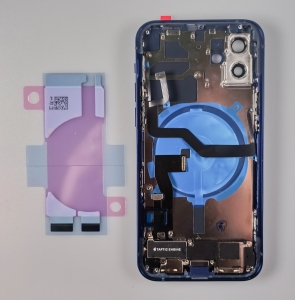 Kryt baterie + střední iPhone 12 blue - OSAZENÝ