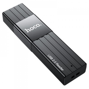 Čtečka paměťových karet HOCO HB20, 2v1 USB 3.0, barva černá