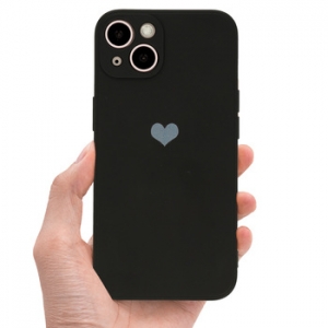 Pouzdro Back Case Silicone Heart iPhone 7, 8, SE 2020 (4,7), barva černá