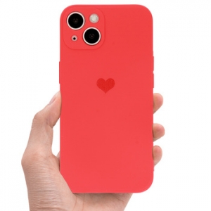 Pouzdro Back Case Silicone Heart iPhone 7, 8, SE 2020 (4,7), barva červená