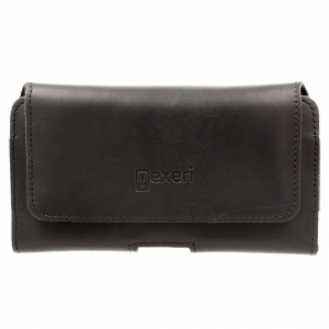 Pouzdro na opasek Nexeri Crazy 3D Leather, černá kůže, velikost Samsung A12, A32, A70, M51, Redmi Note 10 Pro