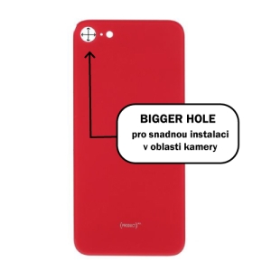 Kryt baterie iPhone SE 2020, SE 2022 red - Bigger Hole