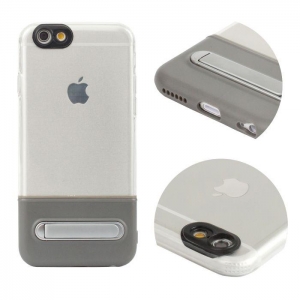 Pouzdro Back Case Scratch iPhone 7, 8, SE 2020 (4,7) se stojánkem, barva transparent/grey