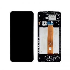 Dotyková deska Samsung A127F Galaxy A12s + LCD + rámeček black Service Pack - originál