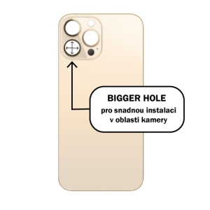 Kryt baterie iPhone 13  PRO gold - Bigger Hole