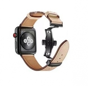 Kožený řemínek pro Apple Watch 38-41mm - beige
