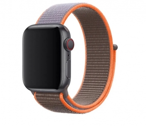 Nylon řemínek pro Apple Watch 38-41mm - grey / orange