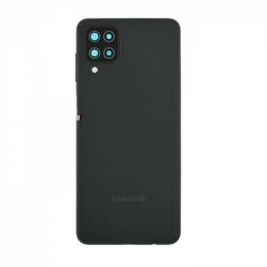 Samsung A125, A127 Galaxy A12, A12S kryt baterie + sklíčko kamery black