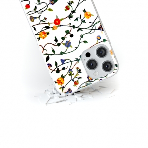 Pouzdro Back Case Flower iPhone 12, 12 Pro (6,1) barva bílá
