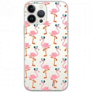 Pouzdro iPhone 13 (6,1) Minnie Flamingo vzor 032, transparent