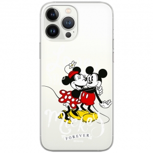 Pouzdro iPhone 14 Pro (6,1) Mickey & Minnie vzor 001, transparent