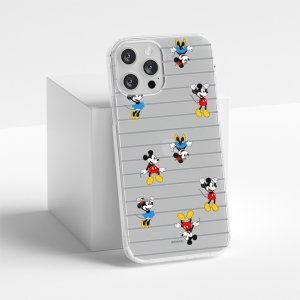 Pouzdro iPhone 14 Pro (6,1) Mickey & Minnie vzor 007, transparent