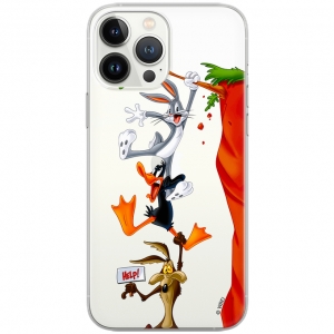 Pouzdro iPhone 14 Pro (6,1) Looney Tunes vzor 005, transparent