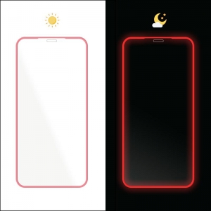 Tvrzené sklo Fluo iPhone 12, 12 Pro (6,1), barva červená